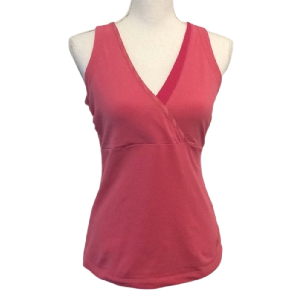 ADIDAS Pink v neck racer back sleeveless